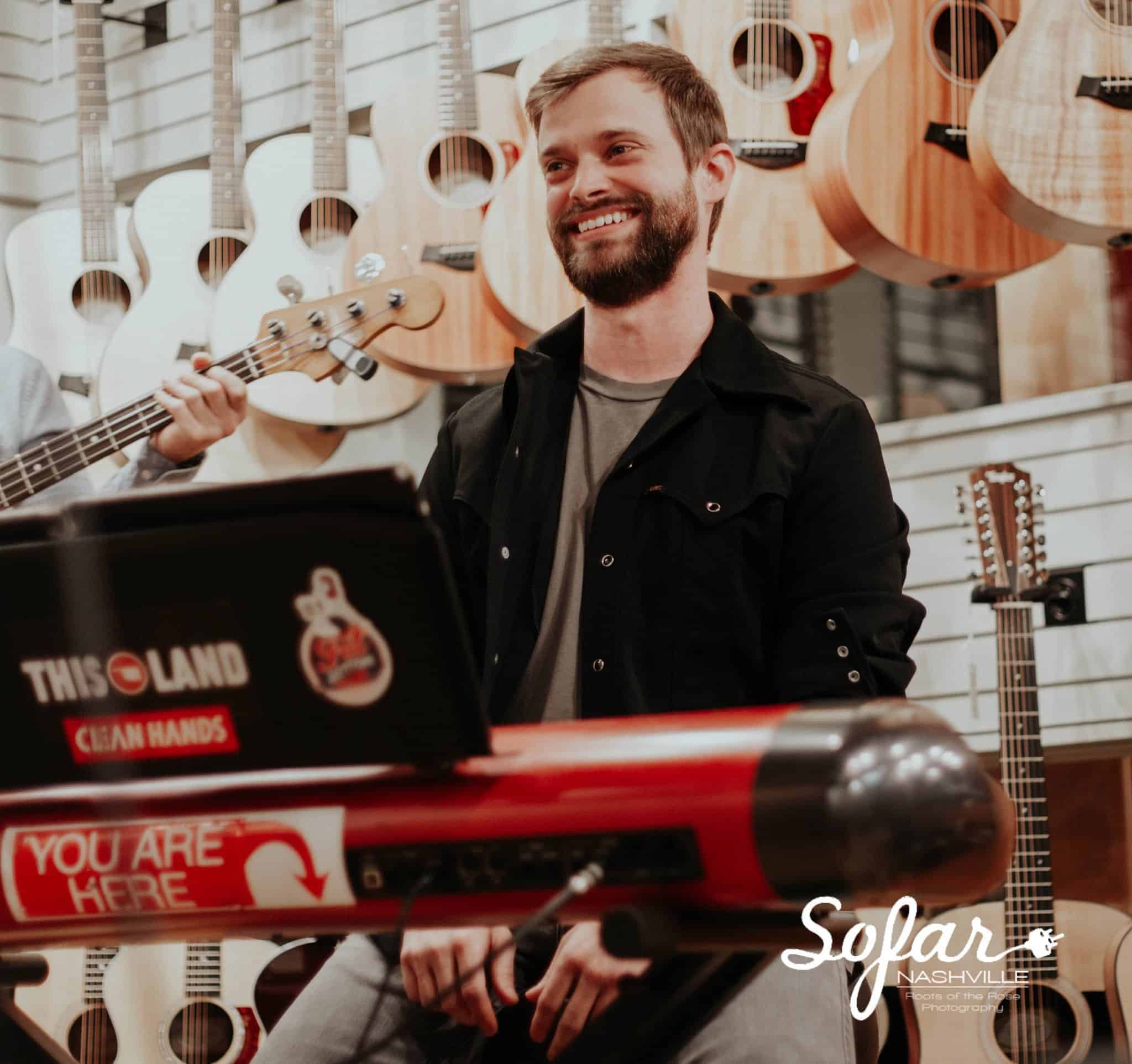 Kent Toalson at the keyboard at Gruhn Guitars in Nashville
