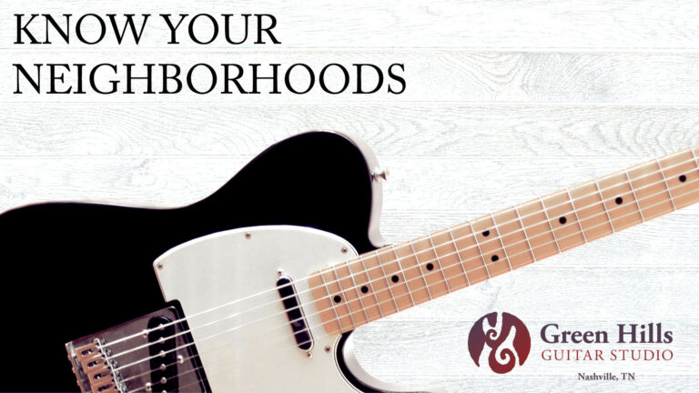 Know Your Neighborhoods: Major & Minor Triads on Strings 32&1.